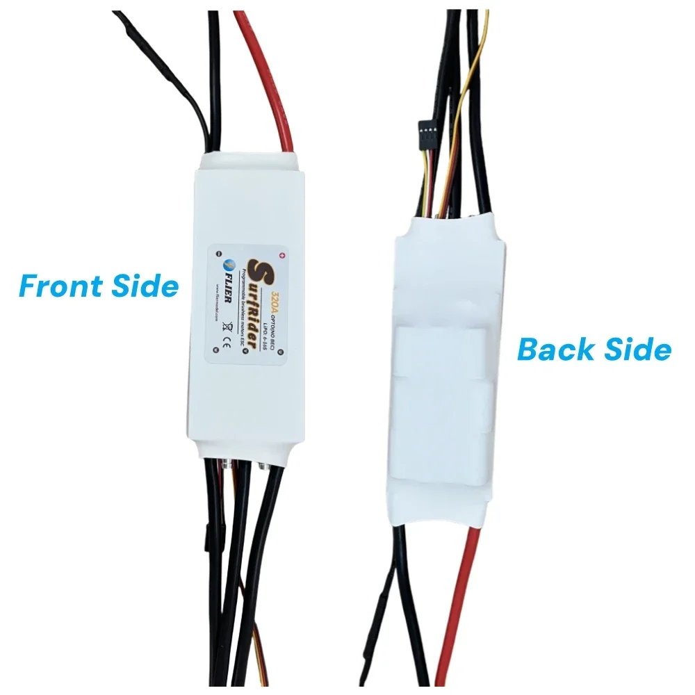 RoRuSFlier New Version Speed Controller 10S/12S/16S/18S/20S/22S 320A Brushless Boat ESC Surfboard Marine Models
