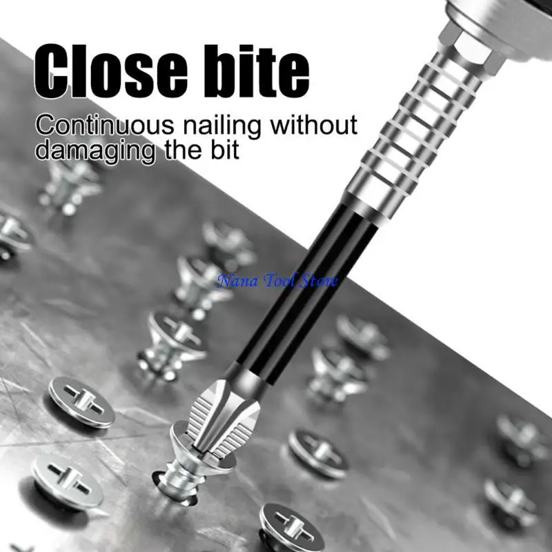 31GJ 6Pieces Alloy Steel Antislip Crosses Head Screwdriver Bits Set for Efficient Work in Electronics and Furniture Assembly