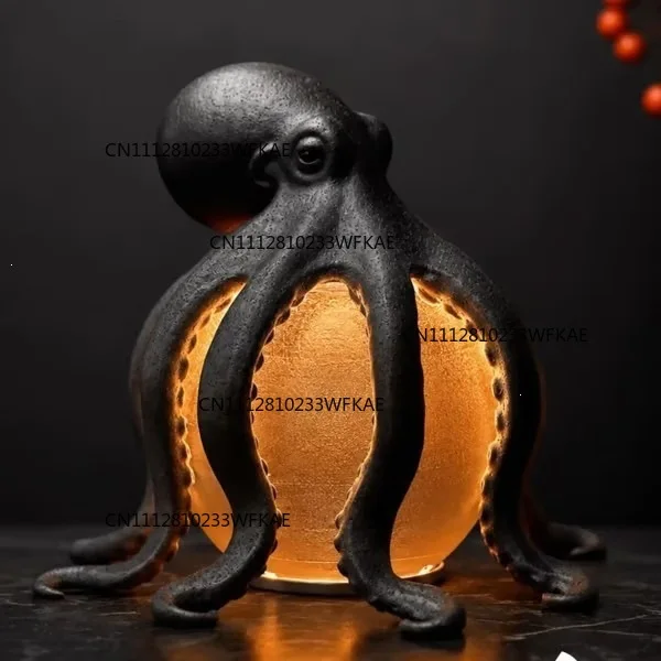 Portable Cute Hot-selling Ocean Decor Table Lamp Creative Octopus Lighting