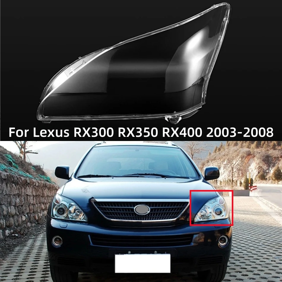 Pop For Lexus RX RX300 RX350 RX400 2003 2004 2005 2006 2007 2008 Accessories Cars Headlight Glass Replace The Original Lens