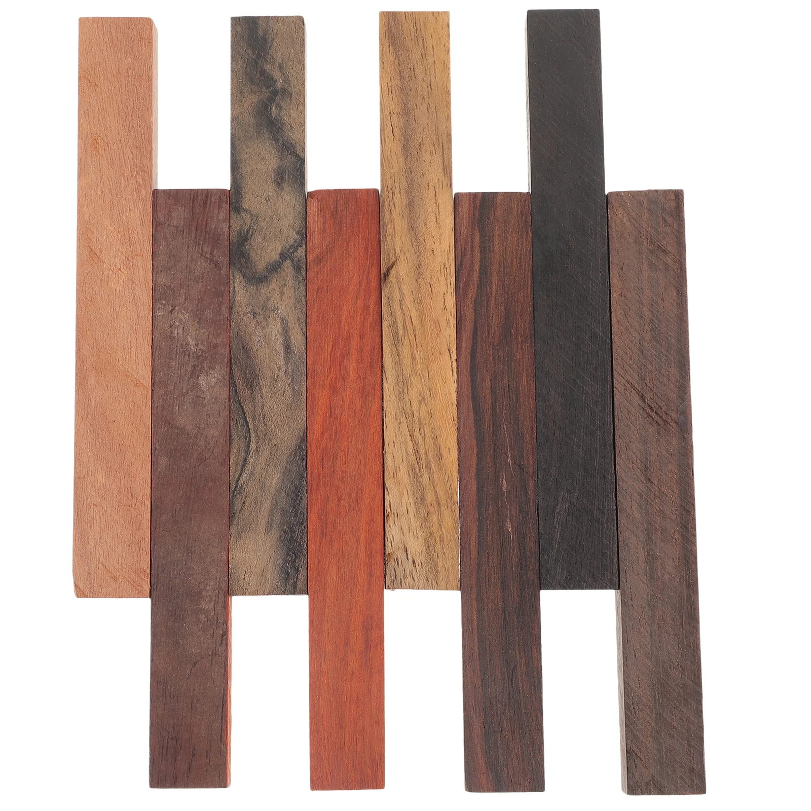 

8Pcs DIY Wood Turning Blanks Exotic Wood for Pen Crafting Kit Raw Material Multiple Projects Portable Reliable Finish