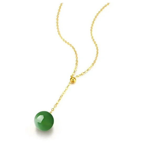 18k gold jade necklaces pendants for women au750 jewelry pendant  karat chain necklace