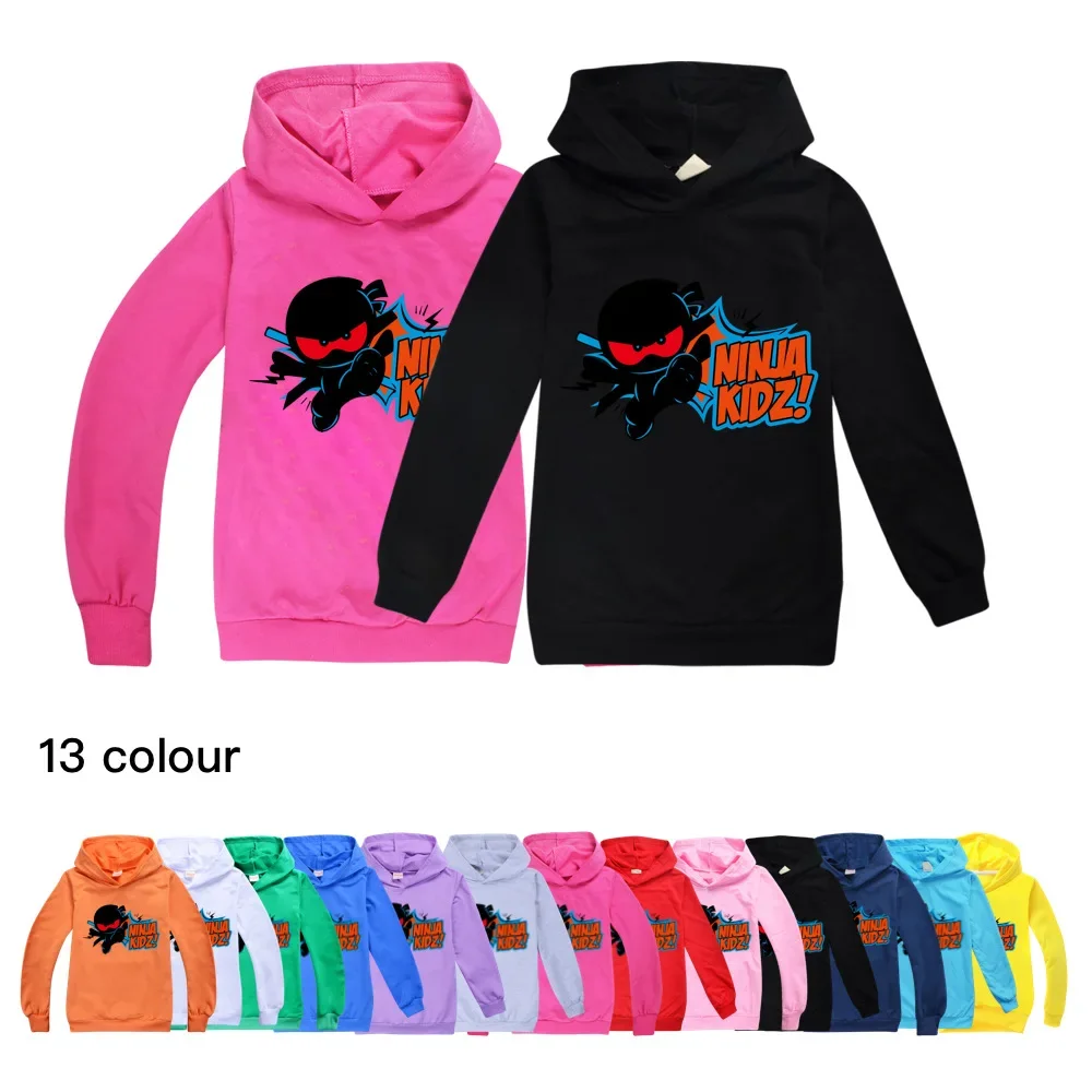 Children's Sweatshirts Ninja Kidz Kids Clothes Autumn Spring Long Sleeve Cotton Hoodies Pullover Toddler Girls Boys Coat