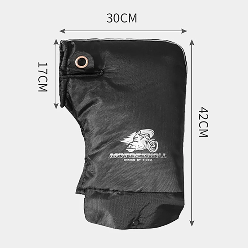 Motorcycle Electric Bicycle Gloves-Handlebar Gloves Thick Windproof Waterproof Warm Hand Protector Winter Keep Warm