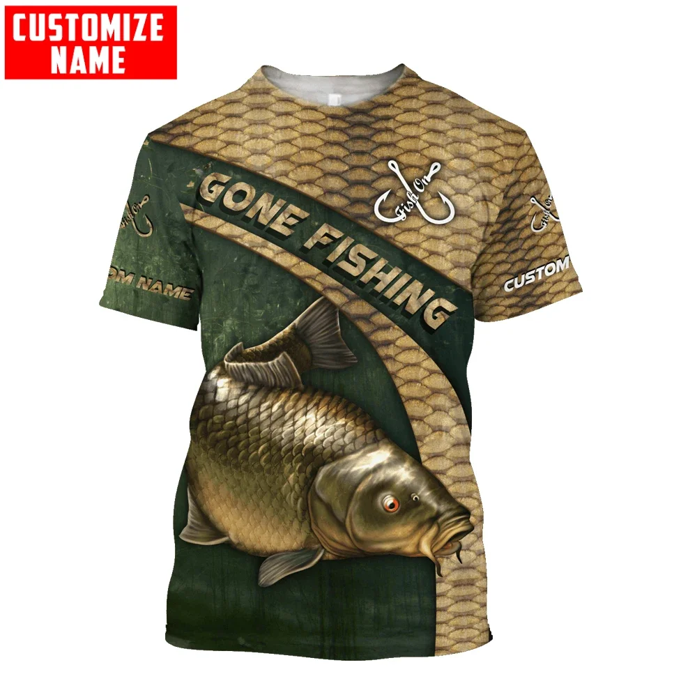 Nome personalizzato Mahi-mahi bilancia da pesca stampa 3D maglietta da uomo maglietta a maniche corte Unisex moda estiva maglietta Casual TX243