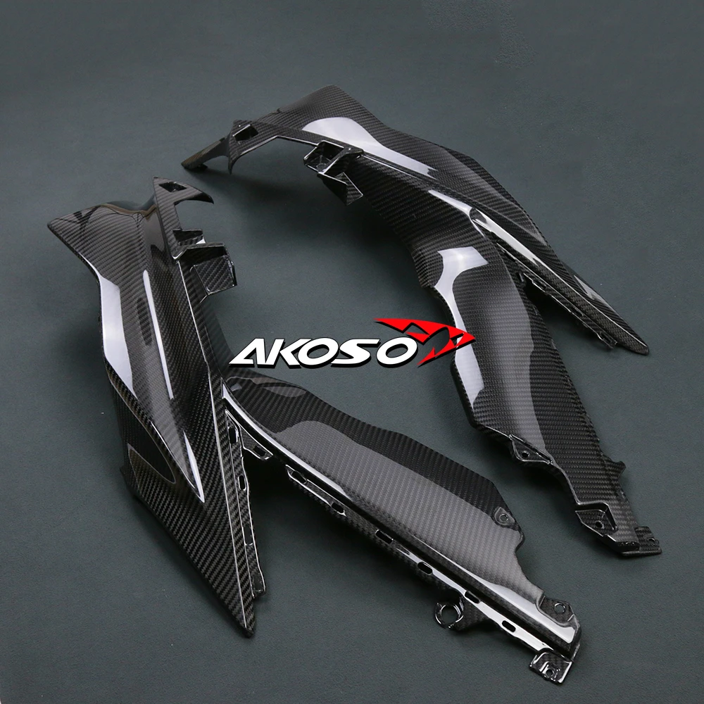 3K Carbon Fiber Glossy 100%  Motorcycle Side Panels For YAMAHA R3 2019 2020 2021 2022 2023