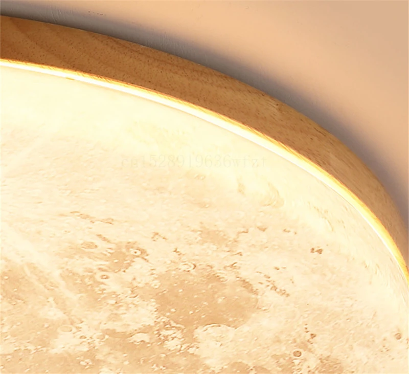 Moon Ceiling Lamp 12W  24W 36W Solid Wood Led Ceiling Lamp for Bedroom Living Room Dining Room Home Decor Indoor Lights Lighting
