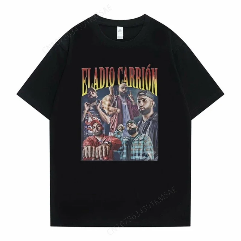 Rapper Eladio Carrion Graphic Print T-shirt Men Women Hip Hop Casual Oversized Tshirt Short Sleeve Summer Male Crewneck T Shirts