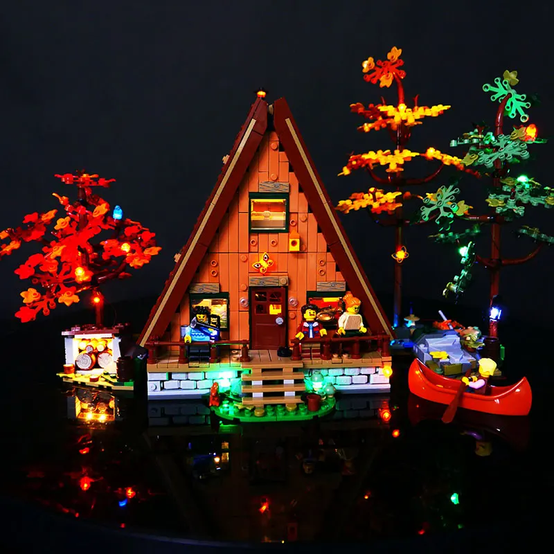 LED-lichtset voor LEGO 213338 ideeën A-frame cabinelamp ideeën DIY cadeau (exclusief bouwstenen stenen kits sets model)