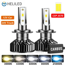 Car Headlight For 24V Truck 3000K 4300K 6000K 8000K 25000K H8 H11 Bulb Canbus EMC H7 LED Light 12V Car 110W