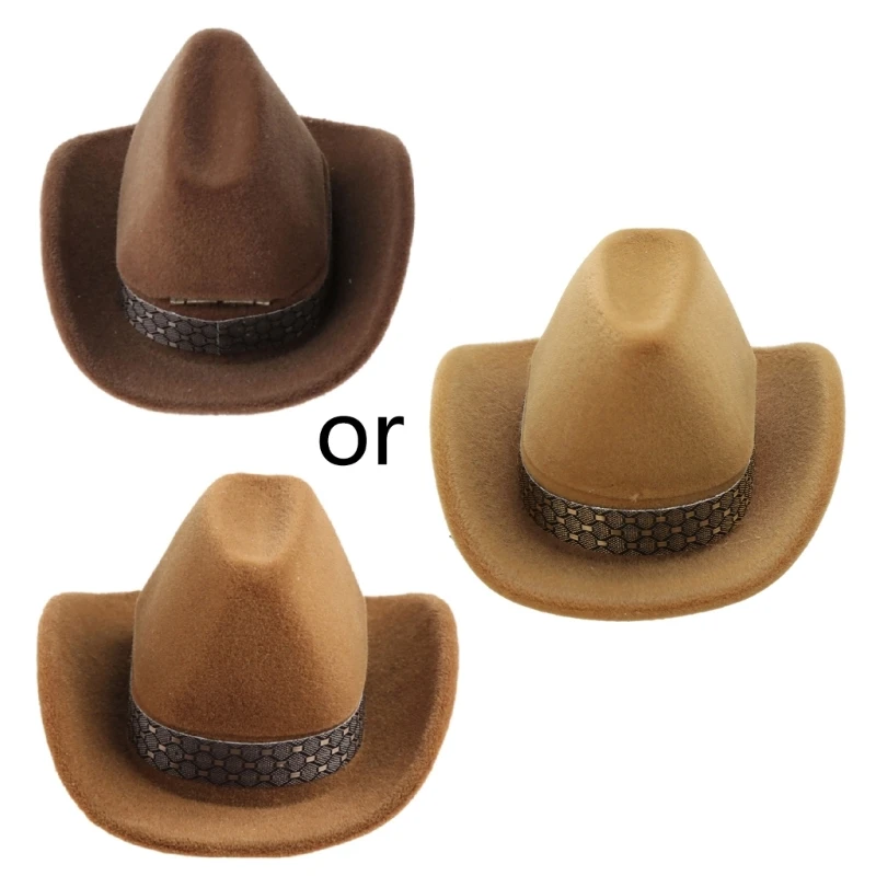 

Jewellery Display Storage for Case Jewelry Container Fashion for Creative Cowboy Hat Rings Box