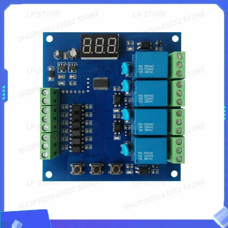 for Multi-channel Programmable Signal Trigger Delay Relay Module for Four-channel Switch Control PLC Circuit Board 24V