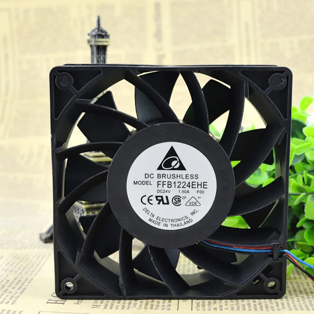 

FFB1224EHE 12038 12CM 120mm DC 24V 1.50A PWM cooling fan speed control winds of violence 120*120*38mm for delta