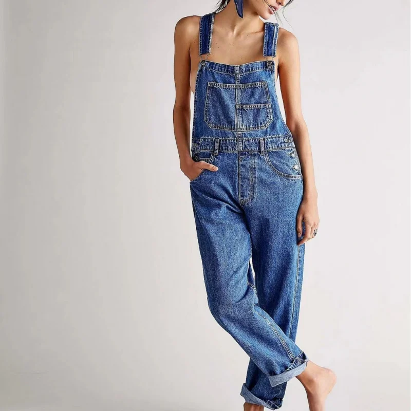 

New2025 Station Fashion Casual Loose Women's Suspender Trousers