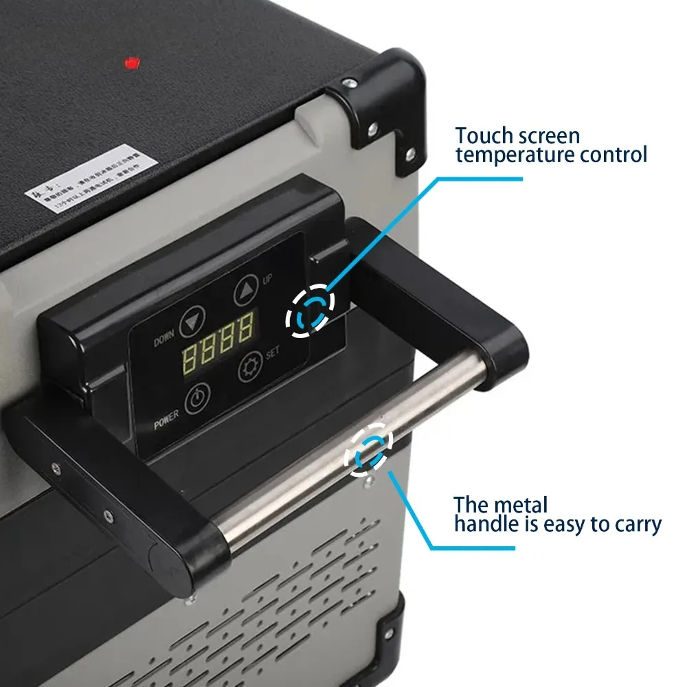 Portable Outdoor Touch Screen Automobile Compressor Fridge 52L Refrigerator for Truck Motorhomes