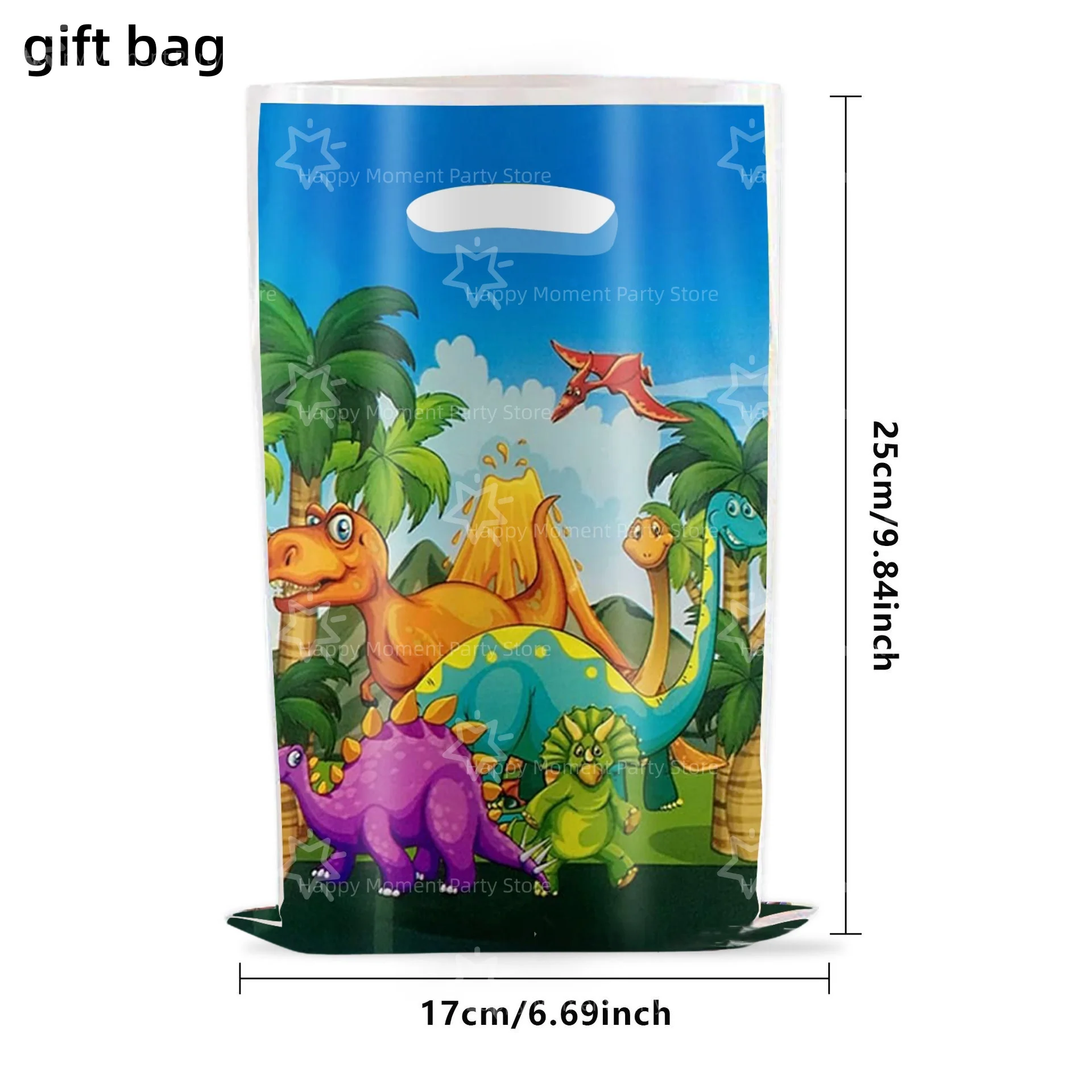 Dino Theme Birthday Child Gift Bag Party Decoration Goody Biscuit Loots Candy Bag Baby Shower Dinosaur Party Favors Supplies view 3