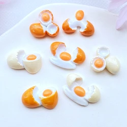 10Pcs New Cute Resin Mini Egg Flat Back Cabochon Scrapbook Kawaii DIY Embellishments Accessories