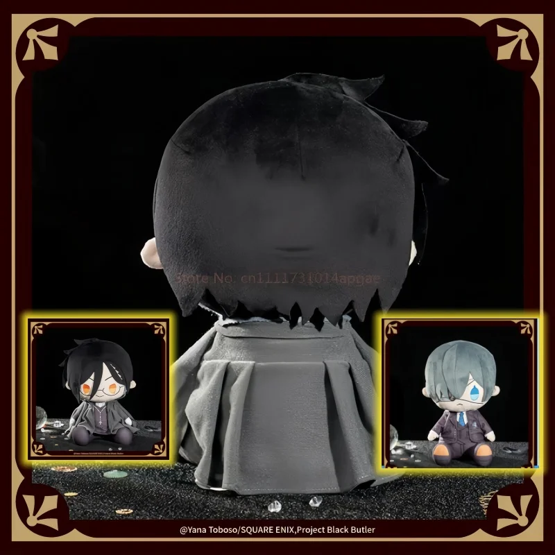 

New In Stock Black Butler Cute Doll Boarding School Arc Chibi Sitting Soft Stuffed Anime Peripheral For Adult Fans Gifts Toys