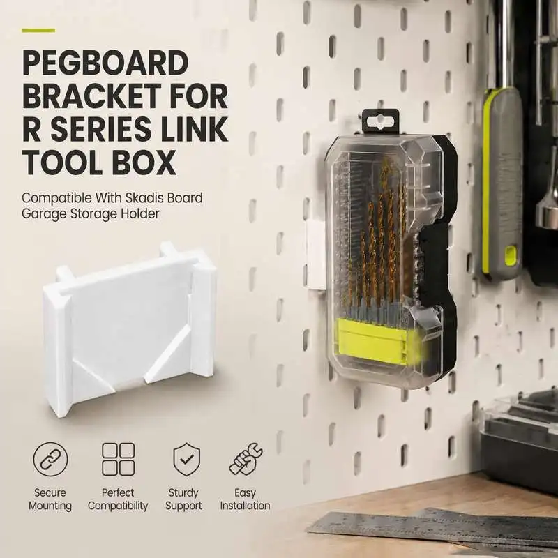 Pegboard Bracket For R Series Link Tool Box Compatible With Skadis Board Garage Storage Holder