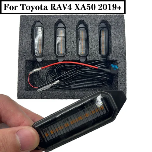 Imagen 2 del producto 4 Uds. Luces LED de marcha de rejilla delantera para coche RAV4 para Toyota 2019 2020 2021 2022 2023 2024 luz de rejilla ámbar impermeable 12V 24V