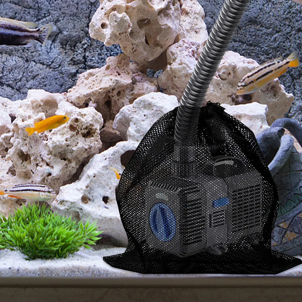4Pcs Heavy Duty Polyester Mesh Pump Filter Bag Drawstring Pond Aquarium Water Pump Filter Bag for Effective Debris Clog - view 4