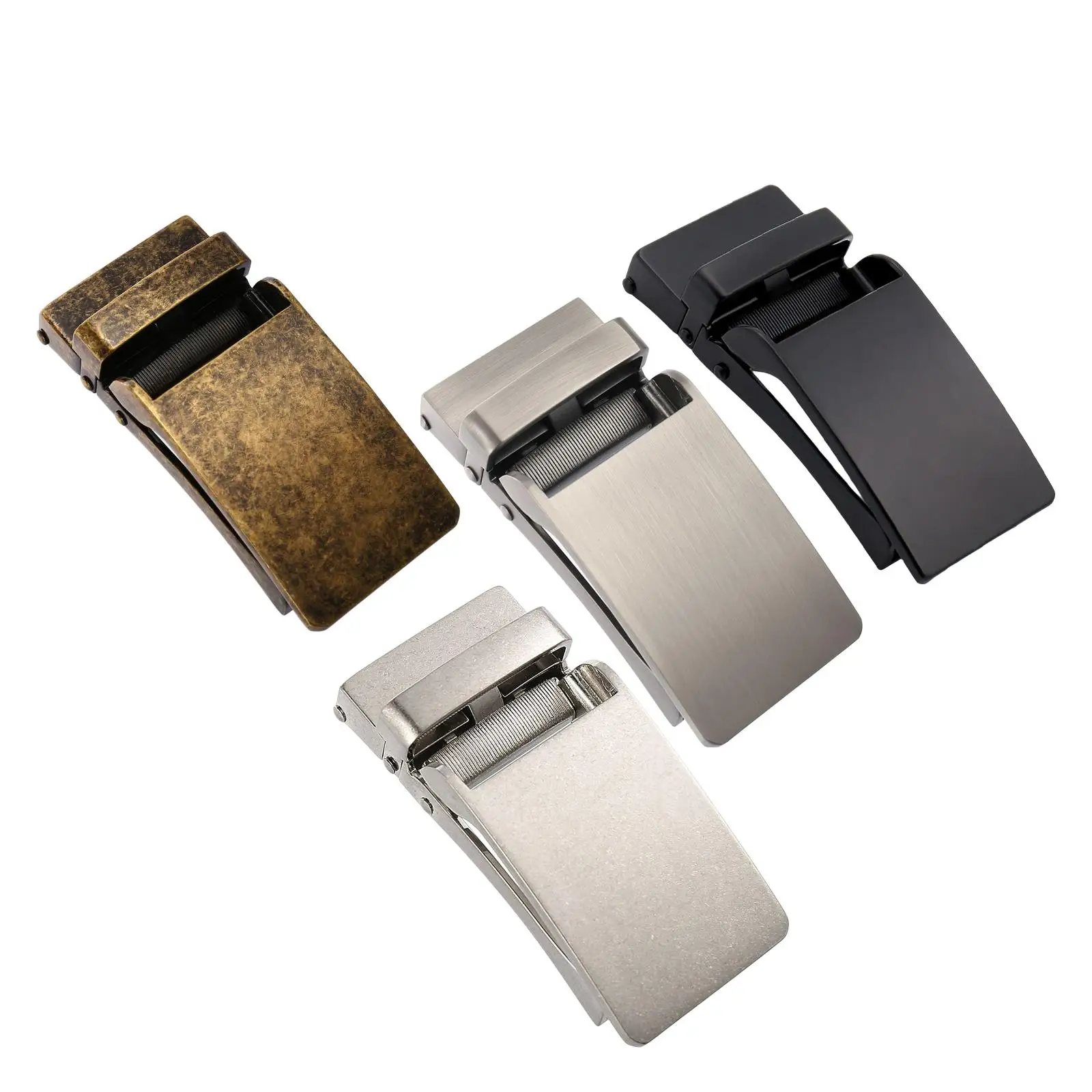 Rectangle Automatic Ratchet Buckle for 30-31mm Belt, Business Casual Mens Belt