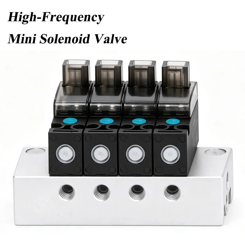 2-Position 3-Way High Frequency Miniature Solenoid Valve 10mm Air Valve 30Hz 24V Control Valve AC220V 12V  Vacuum Valve Durable
