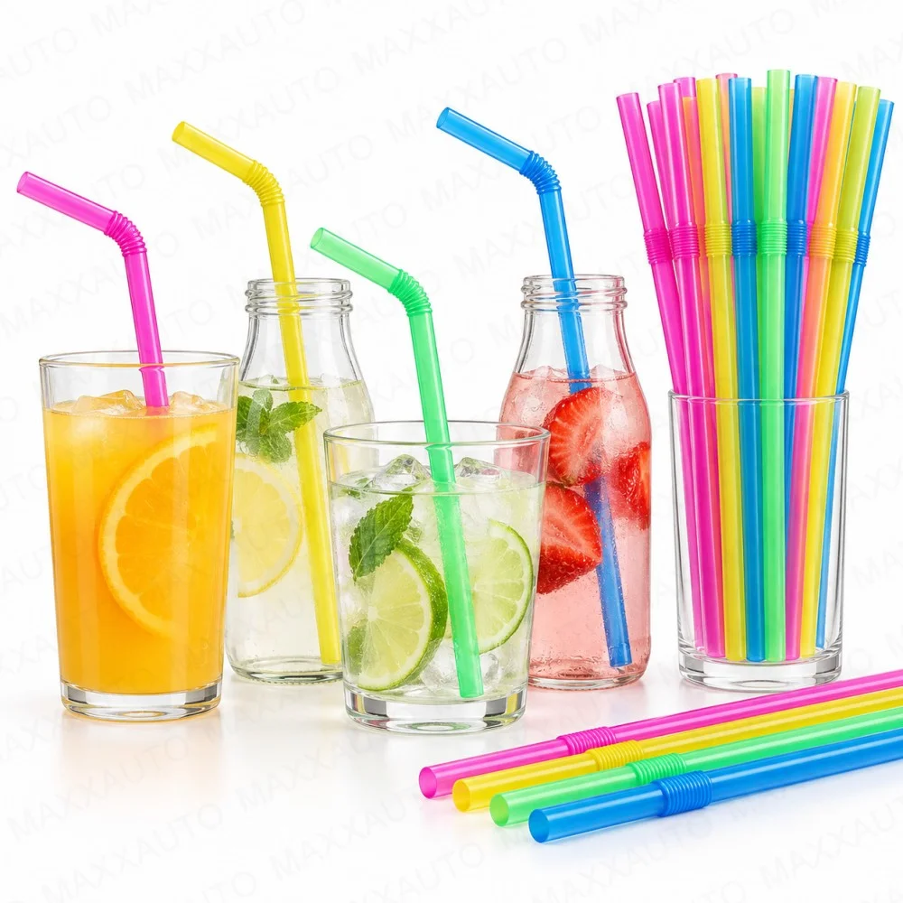 100-3000 Stück Trinkhalme, biologisch abbaubar, wiederverwendbar, für Smoothies, Geburtstage, Hochzeiten, Partys, Küche, mehrfarbige Trinkhalme, Dropshipping. – Detail 3