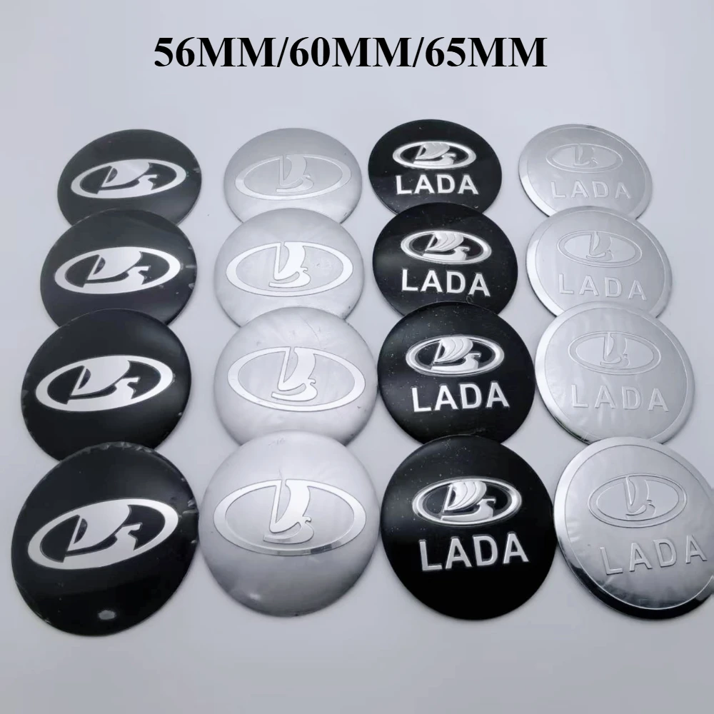 

4pcs 56MM 60MM 65MM Lada Badge Logo Car Stickers Accessories for Car Wheel Center Caps Emblem Rim Wheels Hubcaps Cover Replace
