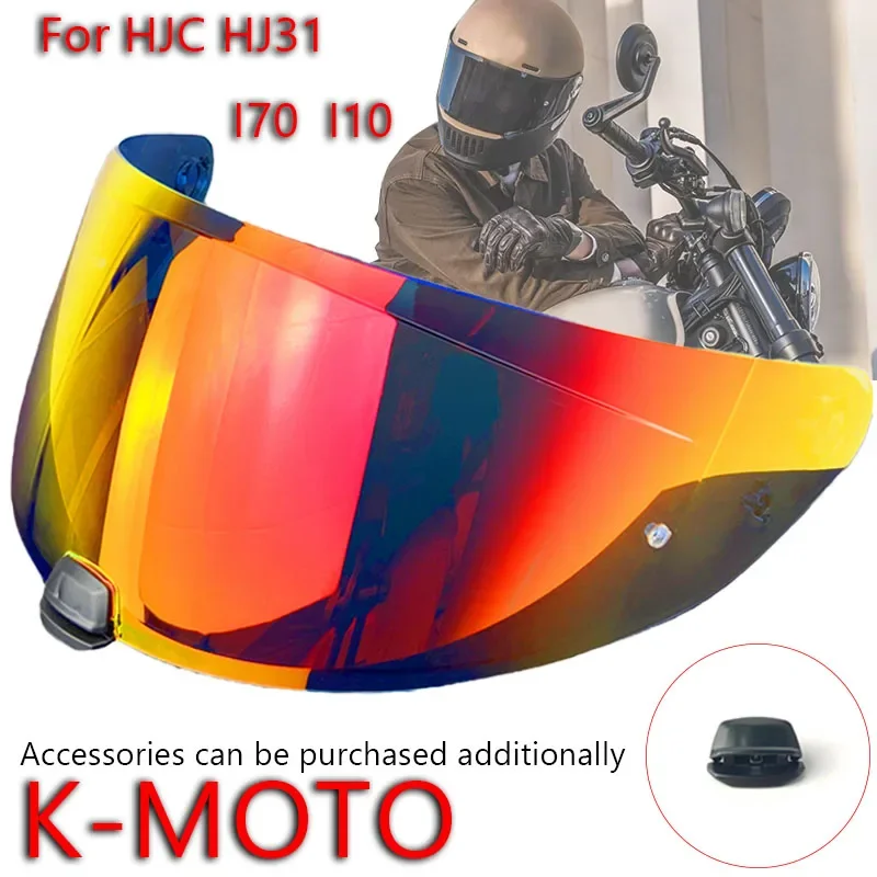 

I10 Visors Fo HJC I70 I10 Motorcycle Helmet Visors electroplated windproof dustproof uv protection shield Visiere Casque Moto