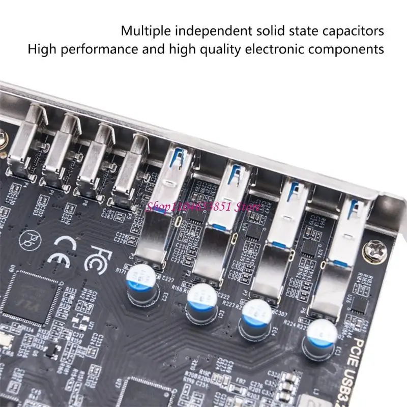 

PCIE TO 4 PORT USB 3.2 и 4 PORT TYPEC CARD CARD ASM3142+VL822+VL822 Чипс