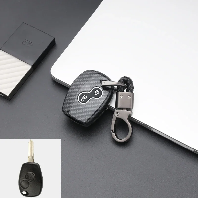 

Carbon ABS Car Key Case Cover Fob For Renault Clio Logan Sandero Megane Modus Espace Kangoo Twingo Scenic Remote Key Protector