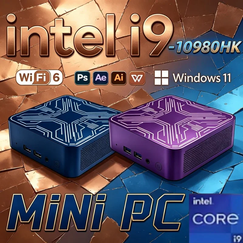 Trusty MINI PC Intel Core I9 10980HK Windows 11 16GB RAM 1TB 2TB SSD WIFI 6 BT5.2 4K HD Mini Gaming Office Study Pc Fit