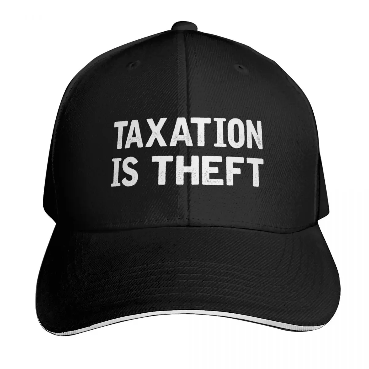 Taxation is theft Baseball Cap men's big size hat Hat Beach Hat Man Luxury Beach Bag Boy Child Women's