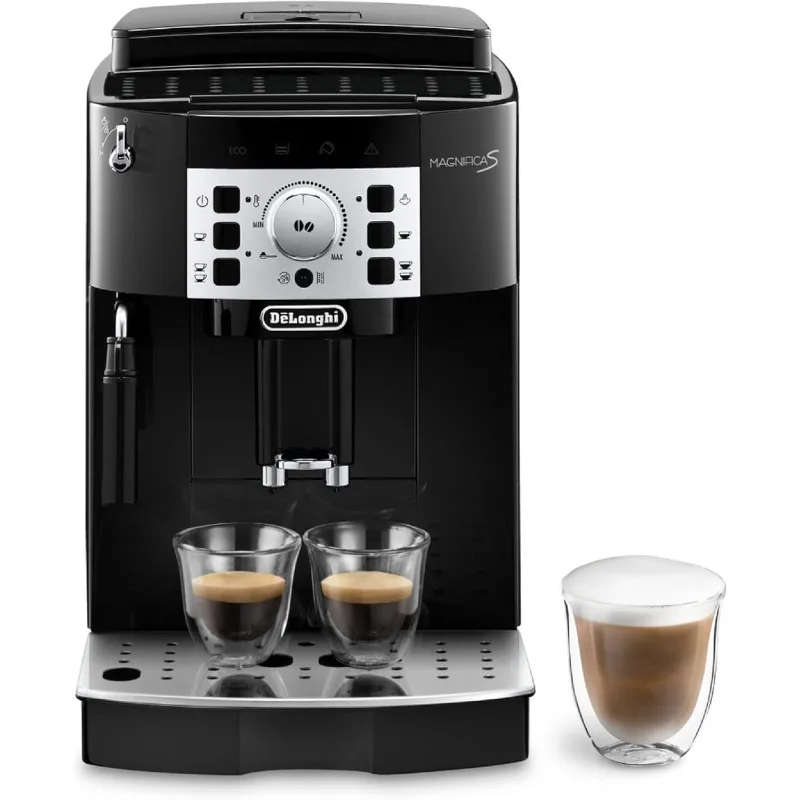 De'Longhi Magnifica S Automatic Espresso Machine with Milk Frother for Hot Coffee Drinks Recipes, Soft-Touch Control Black