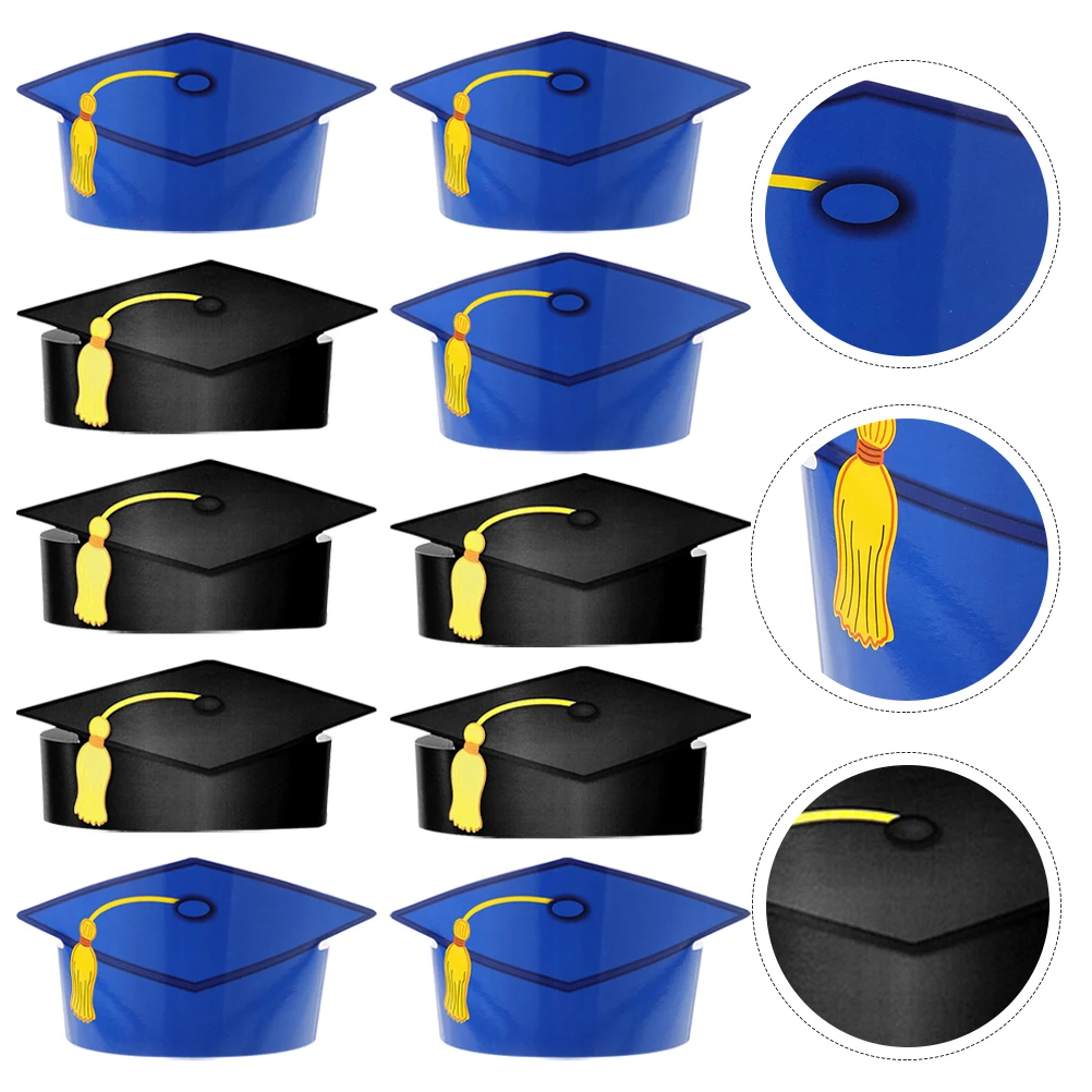 

10 Pcs Caps Hat Ceremonies Decorations Tassel Party Favors Paper Graduation Hat Graduation Decoration Kids Supplies
