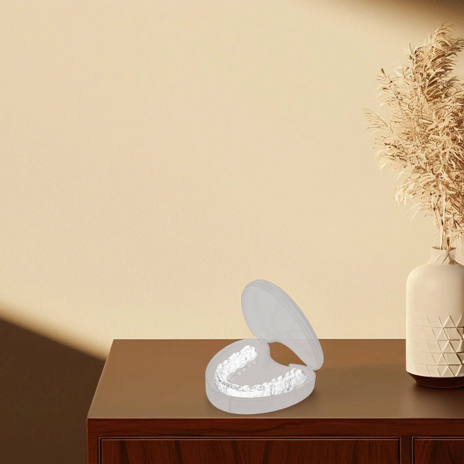 صندوق تخزين طقم الأسنان شفاف صغير على شكل قلب حافظة حماية الأسنان للأسنان الكاذبة التجنيب المحمولة صندوق أسنان السفر البلاستيك #6