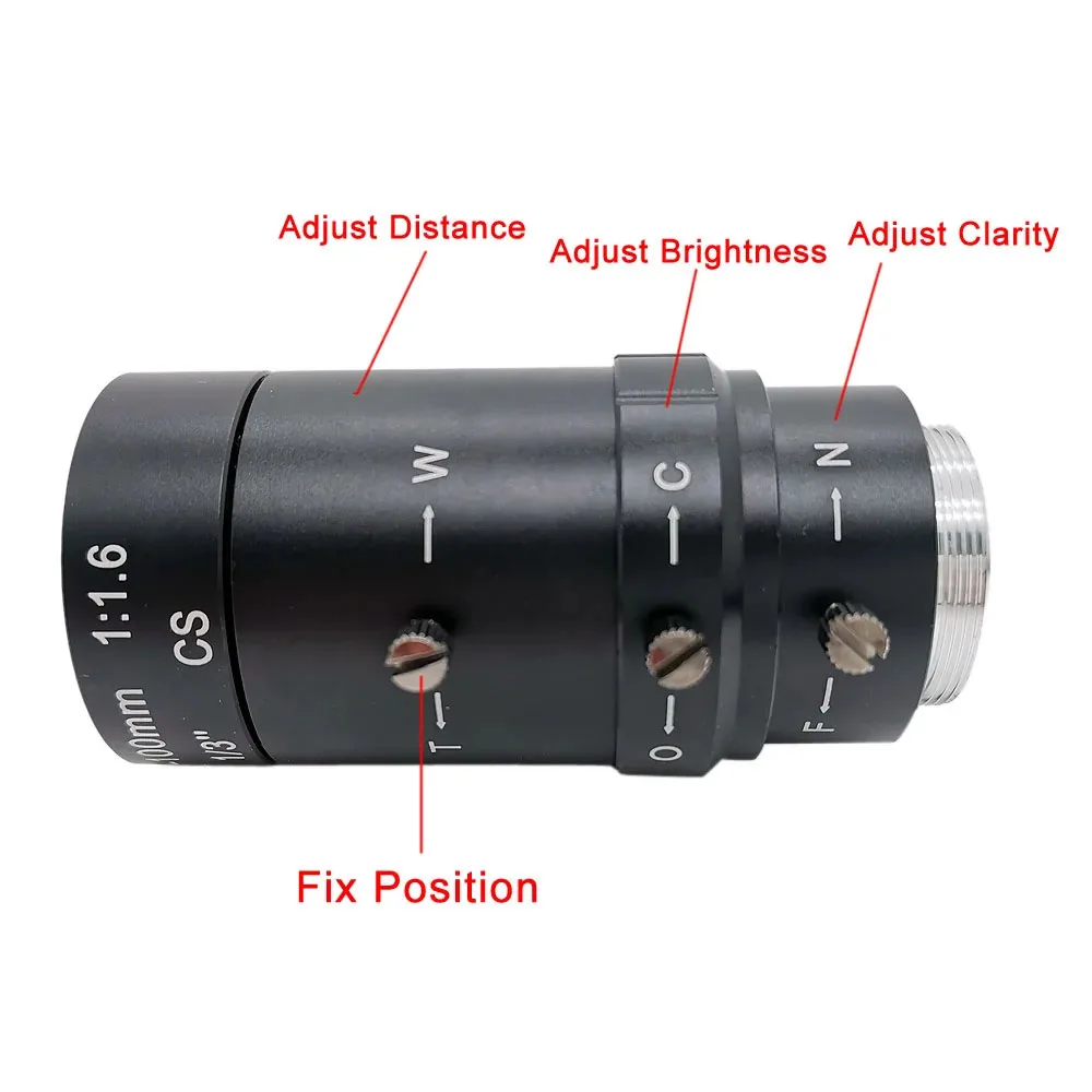 HD CS Mount 5-100mm 6-60mm 5-50mm Manual Iris Zoom Focus CS Lens For Industrial Machine Vision camera Lens CCTV Surveillance Cam