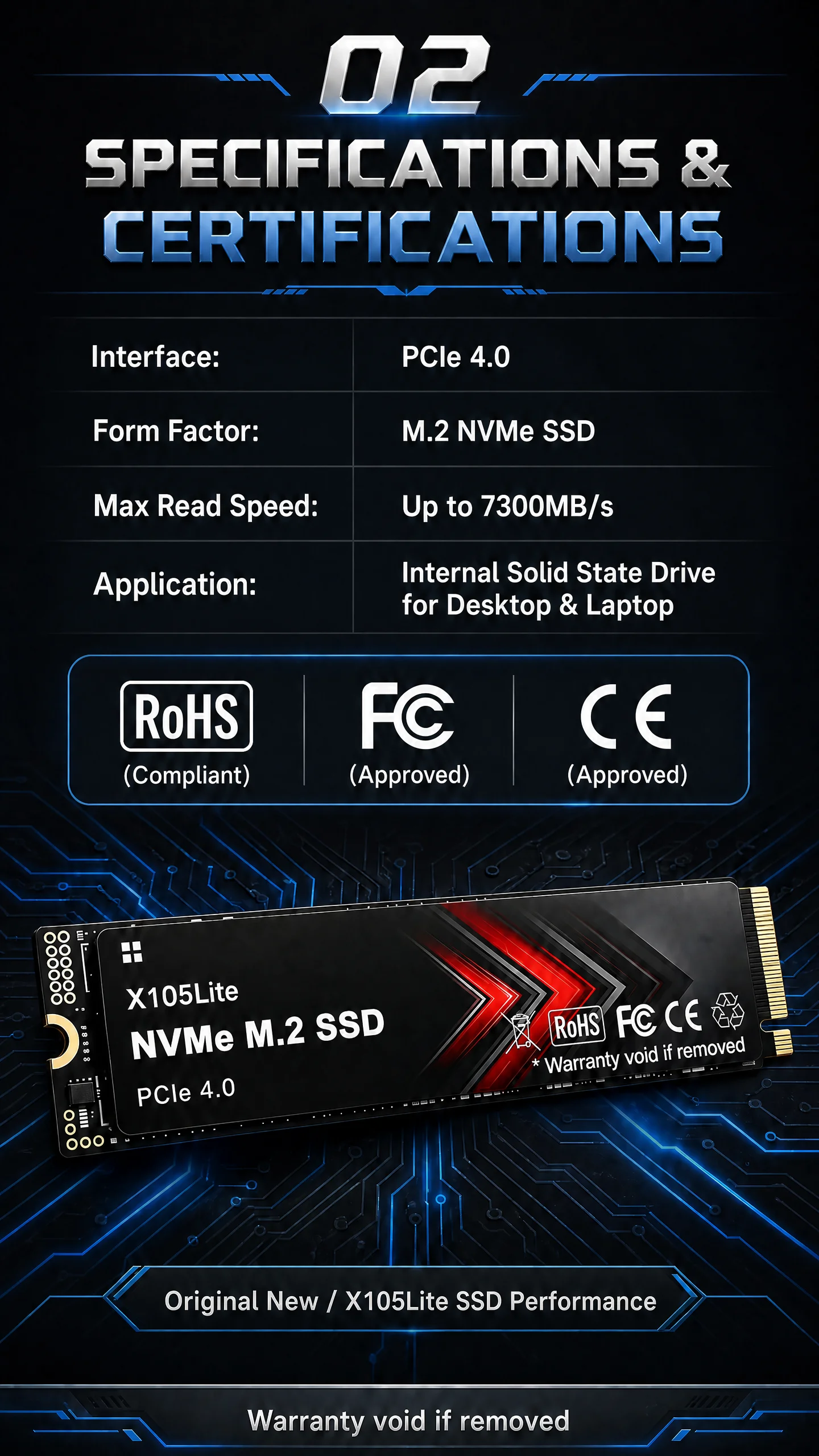 X105Lite M.2 NVMe 4TB Solid St - M.2 Nvme 4Tb Pcie 4.0 Ssd recension och pris