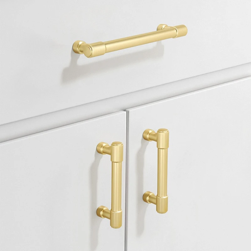 Modern Simple Furniture Handles Golden Handles for Cabinets and Drawers Cabinet Pull for Wardrobe Bookcase Shoe Cabinets