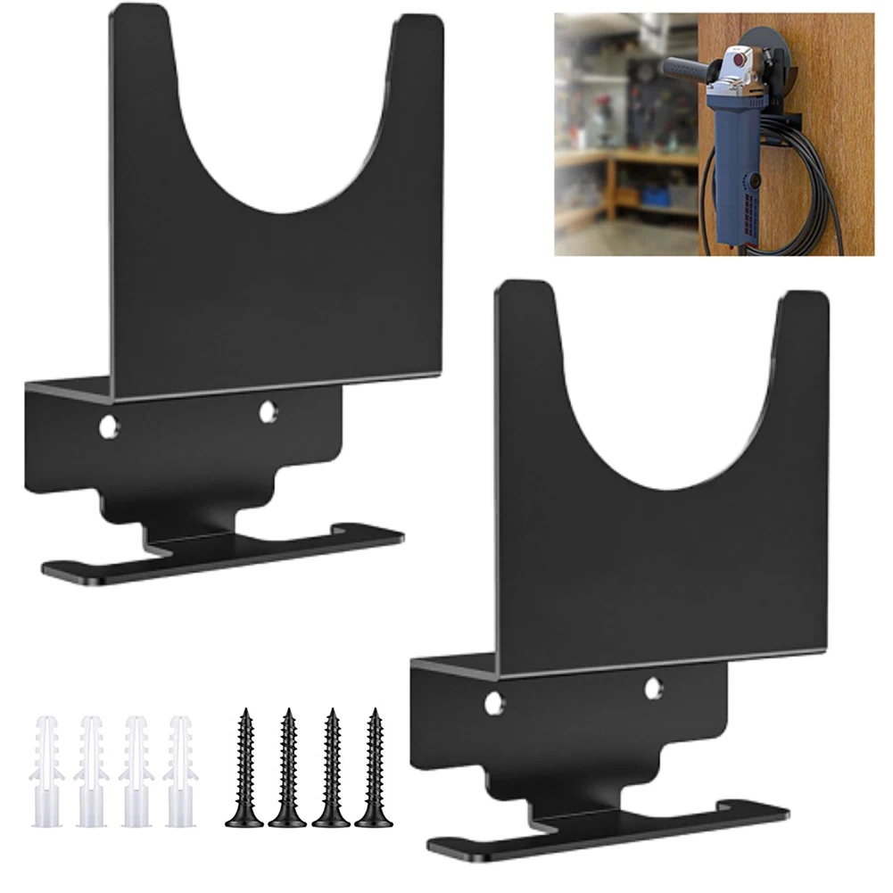 1Set Wall Mount Angle Grinder Bracket Storage Rack For Wrench Cutter Polisher Holder Multipurpose Steel Wall Mounted Bracket
