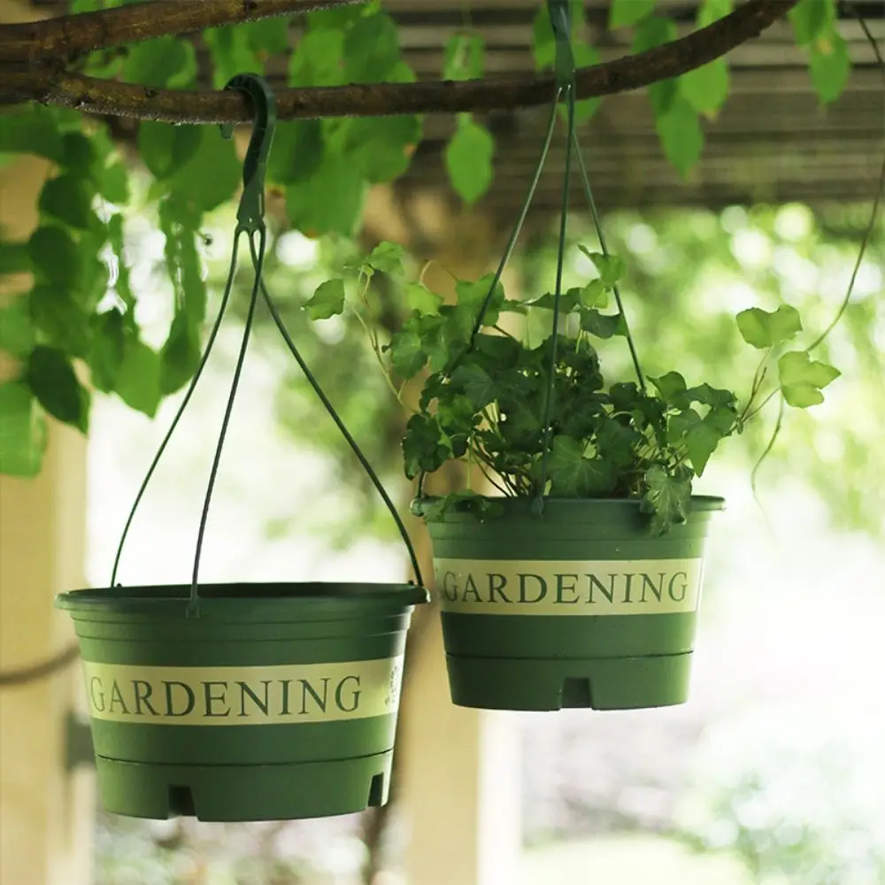 

Portable Round Wall Hanging Flower Pot Removable With Hook Hanging Basket Drain Hole Design Flower Pots Outdoor