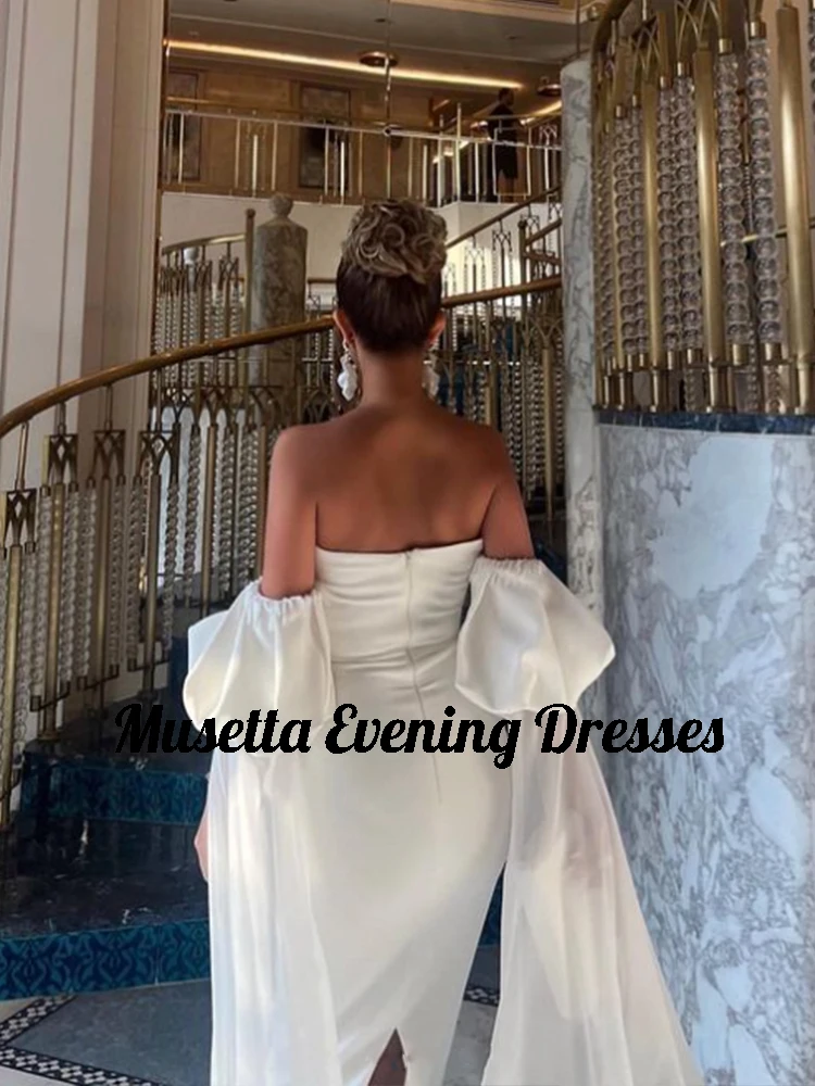 Musetta Modern Evening Gowns Tassel Small V-Neck Corset Top Formal Prom Dresses Backless Ankle-Length Robe De Soirée Customized