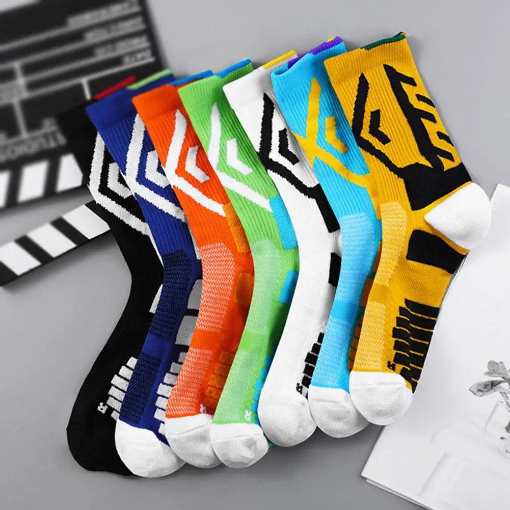 

Elite Sport Basketball Socks Man Shock Absorbing Breathable Running Sports Socks Towel-soled Basketball Socks