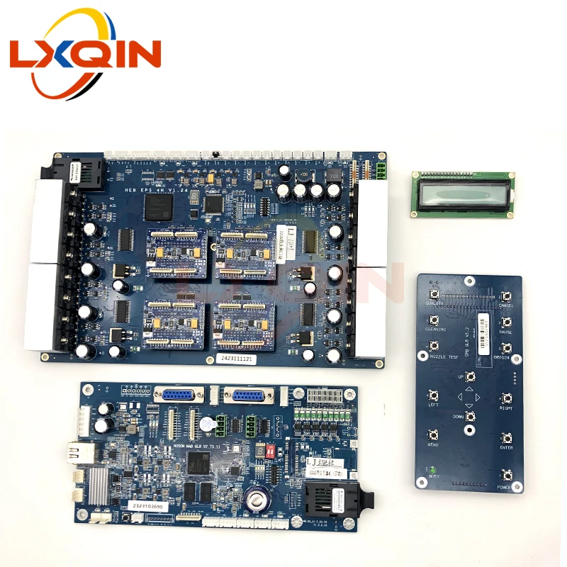 LXQIN 4 heads Hoson Board Kit for Epson i3200 Print head board kit for water based/Eco solvent printer Nerwork version