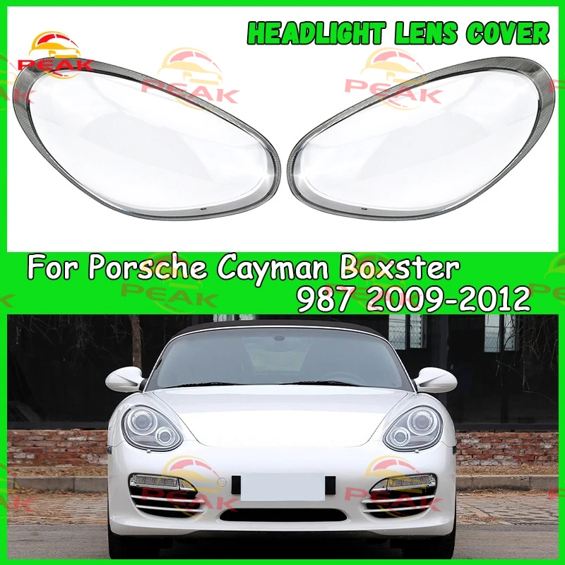 

For Porsche Cayman Boxster 987 2009-2012 Car Headlight Lens Cover Headlamp Shade Head Lamp headlight lamp cover car accessories