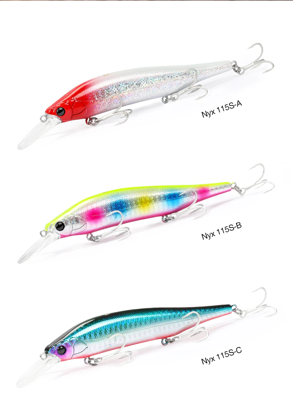 TSURINOYA 115S NYX SinKing Minnow Jerkbait 18,5 g 115 mm Salzwasser künstlicher professioneller Angelköder – Detail 20