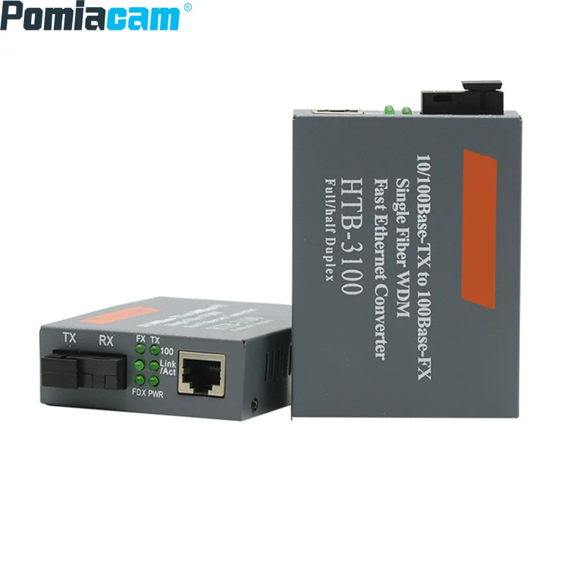 HTB-3100 Popular Ethernet Switch Converter WDM Media Converter SFP Media Converter Optical Fiber Media Single-mode 1310/1550nm