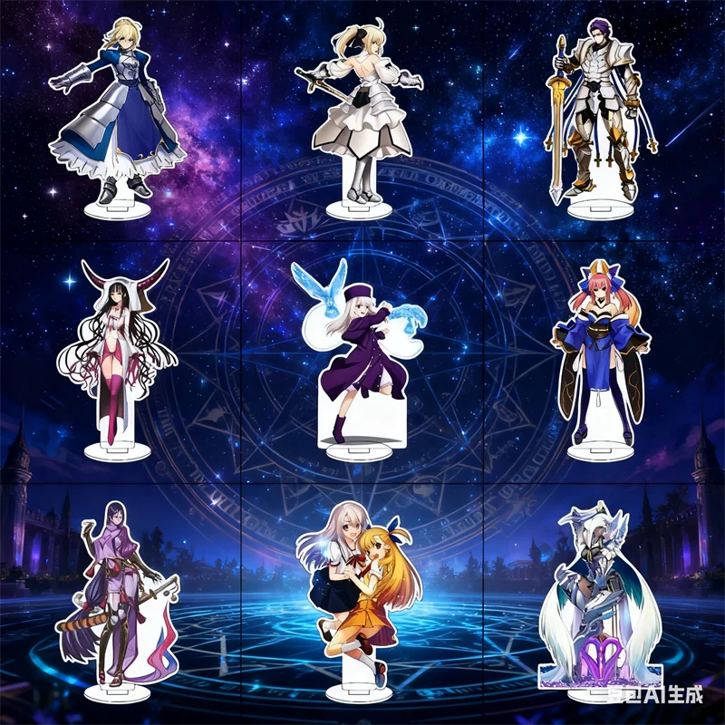 Game Fate Grand Order Acrylic Stand Ornaments Ritsuka Fujimaru Mash Kyrielight Cosplay Figure Stand Halloween Gifts