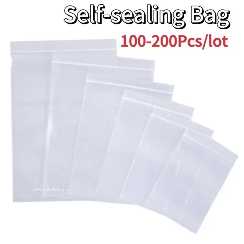 Small Zipper Sealed Bags Clear Plastic Storage Bag for Small Jewelry Food Packing Reclosable Zippers Sealing Pouch Wholesale